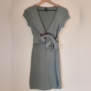 Alya | Dresses | Alya Sage Green Wrap Mini Dress | Poshmark